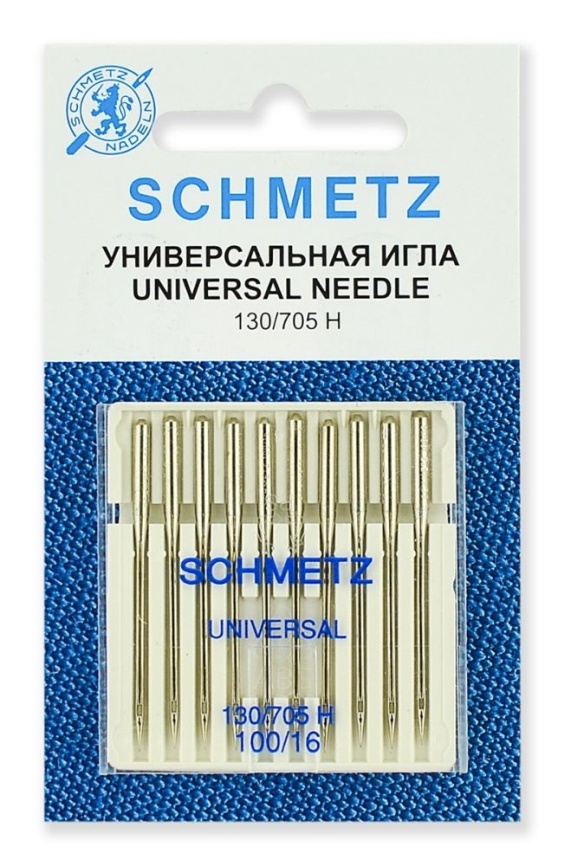 Иглы Schmetz 130/705H №100 Универсальные 10 шт. фото 1